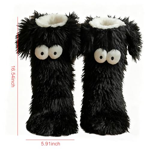 Chaussons originaux de monstres doux pour soirées cocooning d'hiver