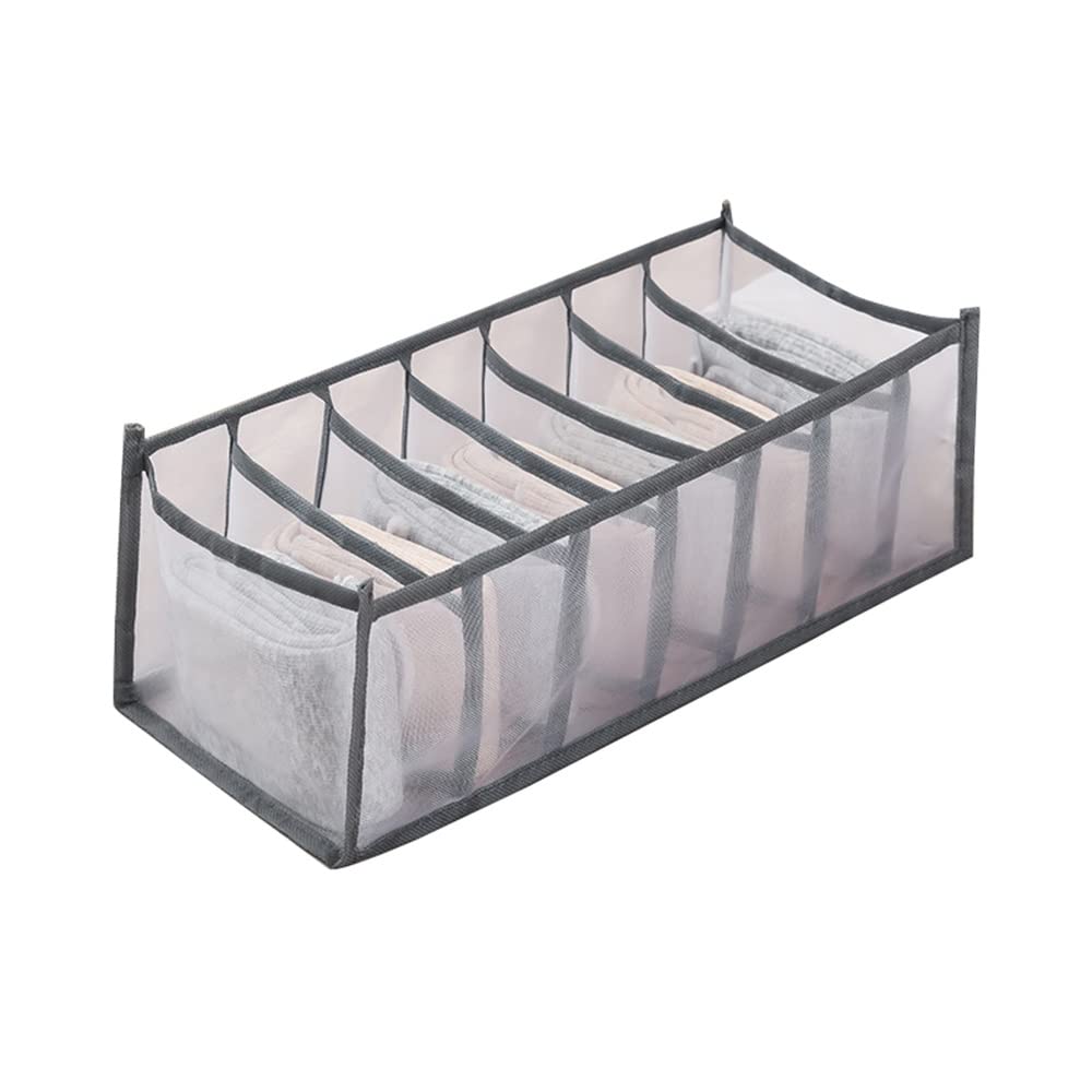 ETRGFTHU Clothes Storage Box Drawer Type Sorting Box Foldable Design for Home Use Sundries/Underwear Storage Wardrobe Divider Bag(Grey,36cm*12cm*16cm)