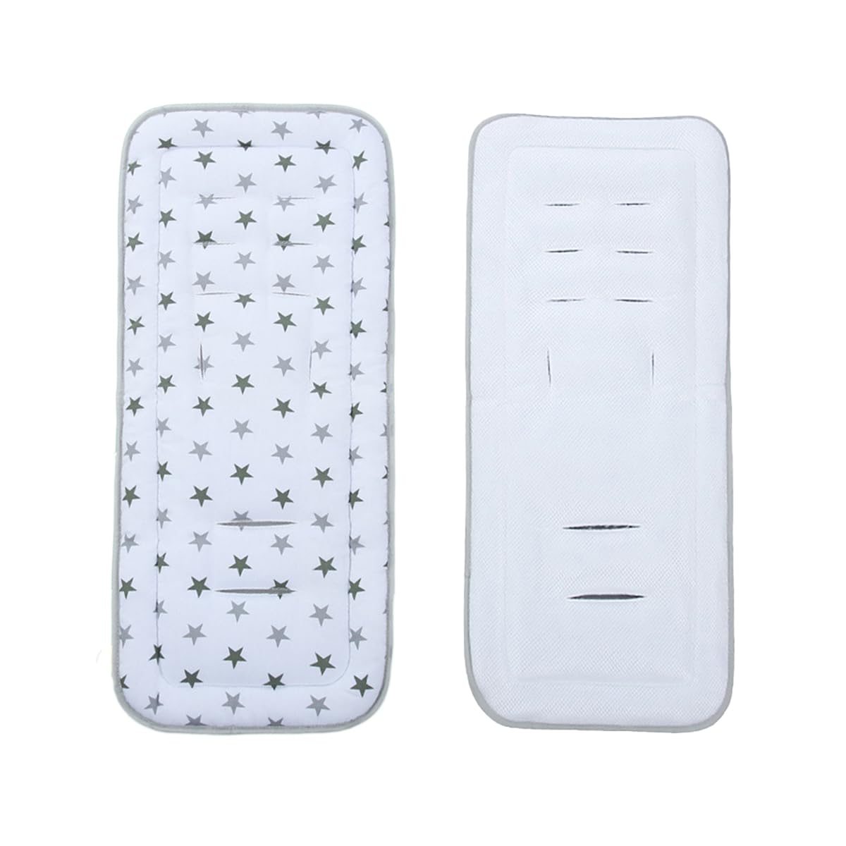 Verve Jelly Baby Stroller Pad, Infant Car Seat Insert Liner, Universal Seat Cushion Mat Padded, Reversible Seat Cover Protector for Toddler Pram Buggy High Chair, 30.7x14.2in, White