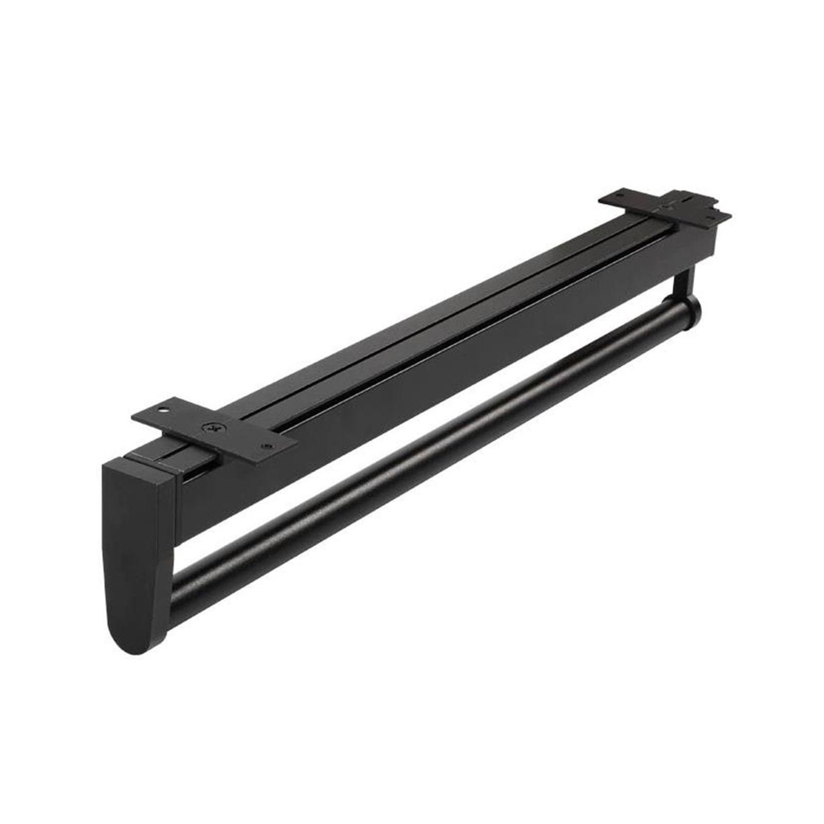 IUokLU Heavy Duty Pull Out Clothes Rail, Adjustable Closet Rod 240-590mm, Space-Saving Hanger Rack, Max Load 25kg, Durable Design for Efficient Storage(Black-440MM)