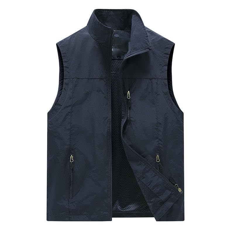 Chaleco de fotografía masculino USTZFTBCL con cuello alto para verano casual 3