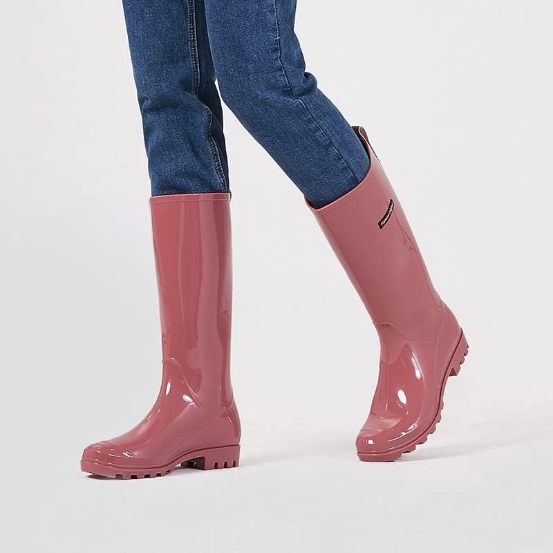 Miniatura 3 de planone Botas de lluvia altas de moda para mujer, impermeables, botas ligeras para jardín al aire libre, botas de lodo para damas, zapatos de