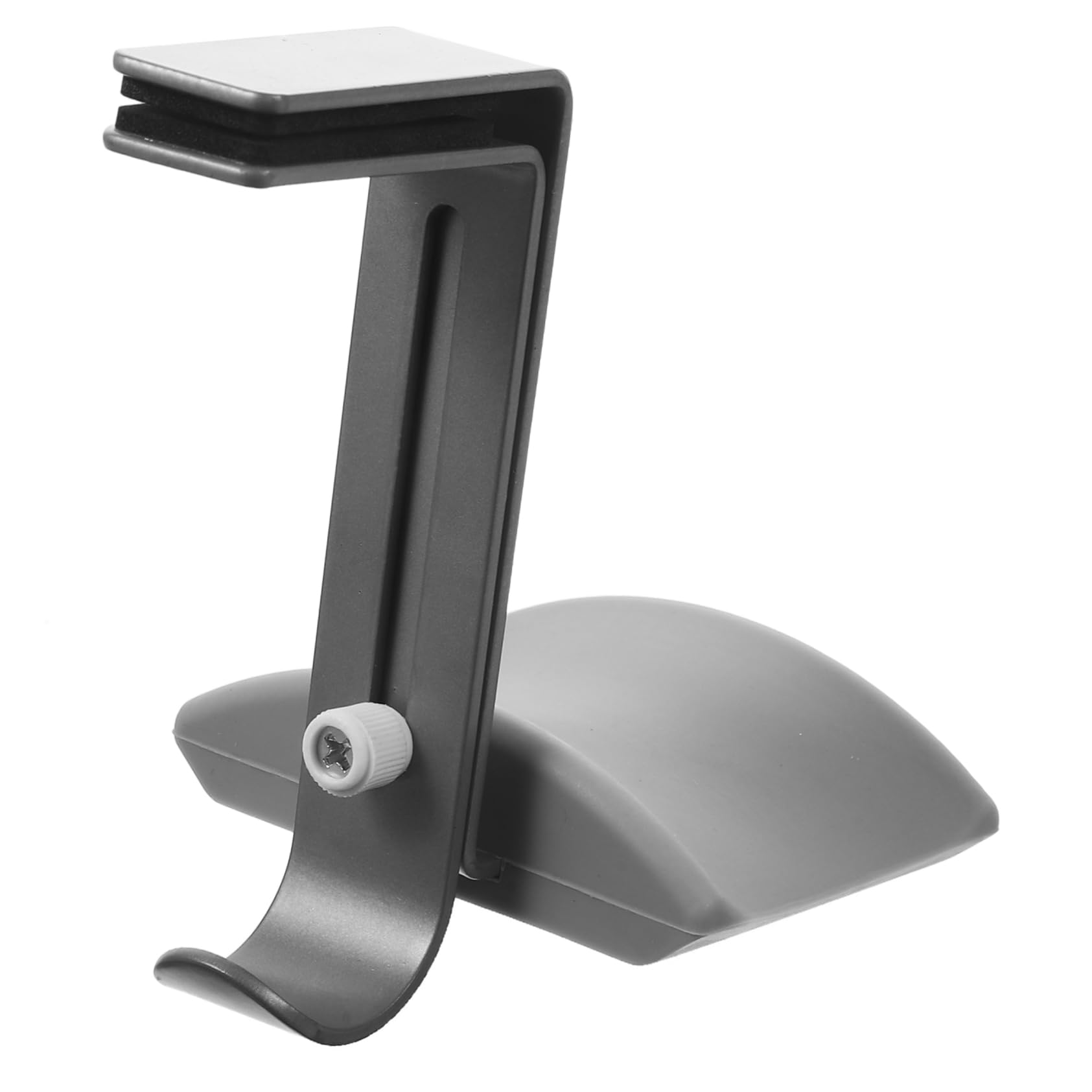 Milisten Head Set Stand Headphone Stand Anti Slip Wall Mounted Gaming Headset Holder Supporting Bar Aluminum Alloy Earphone Display Stand Hanging Rack Hanger Grey Wall Hanging Hooks