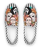 Horror Movie Shoes, Halloween Shoes, Ladies Slip On Shoes, Canvas Shoes, Handmade Shoes, Jason Shoes, Freddy Shoes, Horror Fan Gift Multi