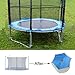 Trampoline Cover Frameless Shade, Trampoline Sun Shade Tent Cover Fits 6ft/8ft/10ft/12ft/14ft/16ft Trampoline Canopy Outdoor Fun for Kids(Size:14ft-8poles)