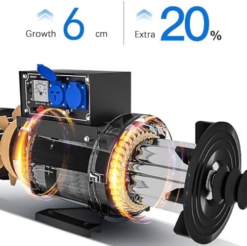 10KW 220V Single-Phase Diesel Generator Set, Compact All Copper Permanent Magnet Generator with Voltage Regulator & Pulley for Home Use, 5KW/6KW/8KW Options Available
