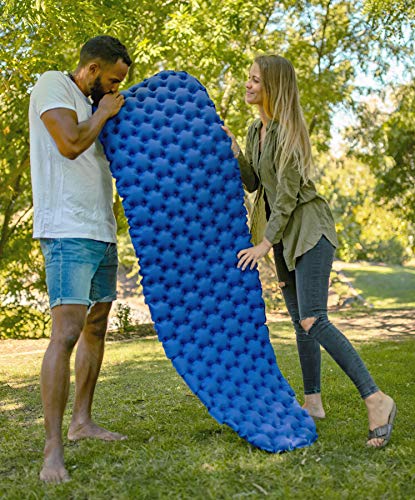 AlphaBeing Inflatable Sleeping Pad for Camping, Ultralight Inflatable Sleeping Mat for Backpacking, Hiking, Compact & Lightweight Air Mattress