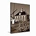 Produktbild Premium Textil-Leinwand 50 x 75 cm Hoch-Format Alte Waage in Leer/Ostfriesland | Wandbild, HD-Bild auf Keilrahmen, Fertigbild auf hochwertigem Vlies, Leinwanddruck von Peter Hebgen