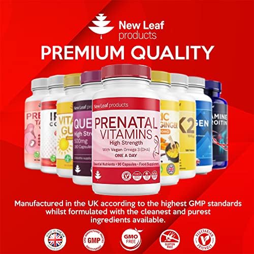 Pregnancy Vitamins for Women with Vegan DHA + Folic Acid (Full Trimester Supply) Prenatal Vitamins for Women Pregnancy Vitamins Capsules Prenatal Supplements Pregnancy Vitamins Conception UK Made