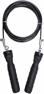 VIPHID 2.8M Adjustable Skipping Rope Speed Steel Wire Skipping Jump Rope Crossfit Crossfit Box Gym Fitnesss Equipment (Color : Black)