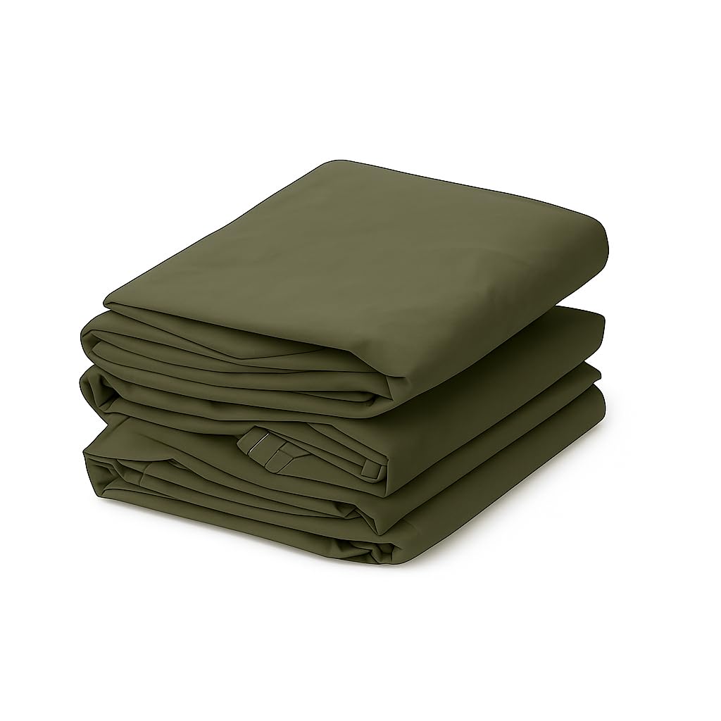 Heavy Duty Canvas Tarpaulin 600 GSM – 100% Water Repellent, UV Resistant, Tearproof, Multipurpose Truck, Garden, Construction & Outdoor Cover with Reinforced Eyelets (Grey, 9 x 7.5 FT)-image-39