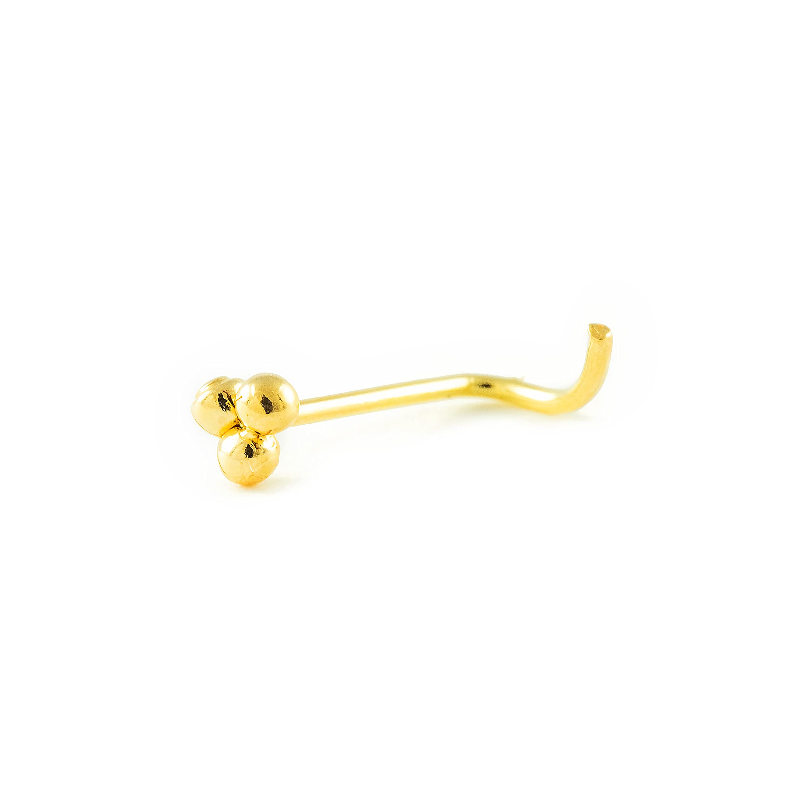 Monde Petit Piercing Oro 9 Kilates (9K) Bolas Nariz - Mondepetit - Estuche Regalo - Certificado de Garantía