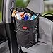 Lusso Gear Spill-Proof Car Trash Can - 2.5 Gal Gray Round - Removable Leak-Proof Liner & Flip-Top Lid - Hanging Trash Can & Trunk Organizer for SUV - Travel & Camping