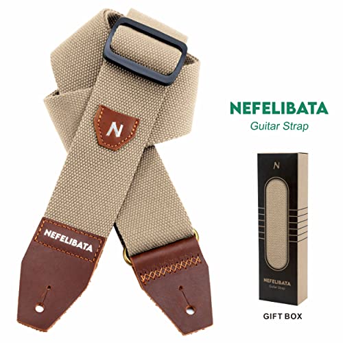 Sangle de guitare avec pochette pour piqueur, 100% coton, extrémités en cuir véritable pleine fleur pour guitare basse, électrique, acoustique, cadeaux parfaits pour les guitaristes et les enfants - Les Beatles, Paul McCartney, John Lennon, RIngo Starr, George Harrison Sangle de guitare avec pochette pour piqueur, 100% coton, extrémités en cuir véritable pleine fleur pour guitare basse, électrique, acoustique, cadeaux parfaits pour les guitaristes et les enfants – Image 6