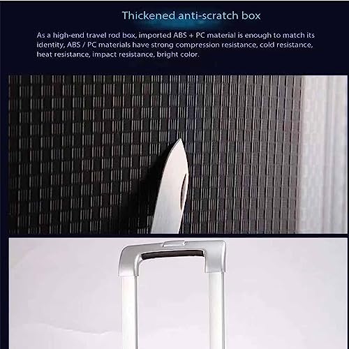 Suitcase with Wheels, Large Capacity Suitcase Safe and Reliable Lock Luggage Compression Suitcase,Black 1-54 * 35 * 23CM (White 2 54 * 35 * 23CM)4