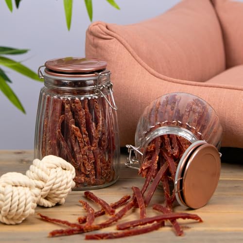 Lyra Pet® 1 kg Entenbrustabschnitte | Geschmackvoller Kausnack | Leckerli auch für Welpen und ältere Hunde | Fettarmes Hundefutter | Gut verträglich | Wiederverschließbarer Beutel
