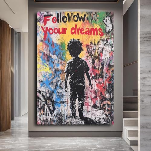 Peinture sur toile inspirante pour salon moderne de grand format
