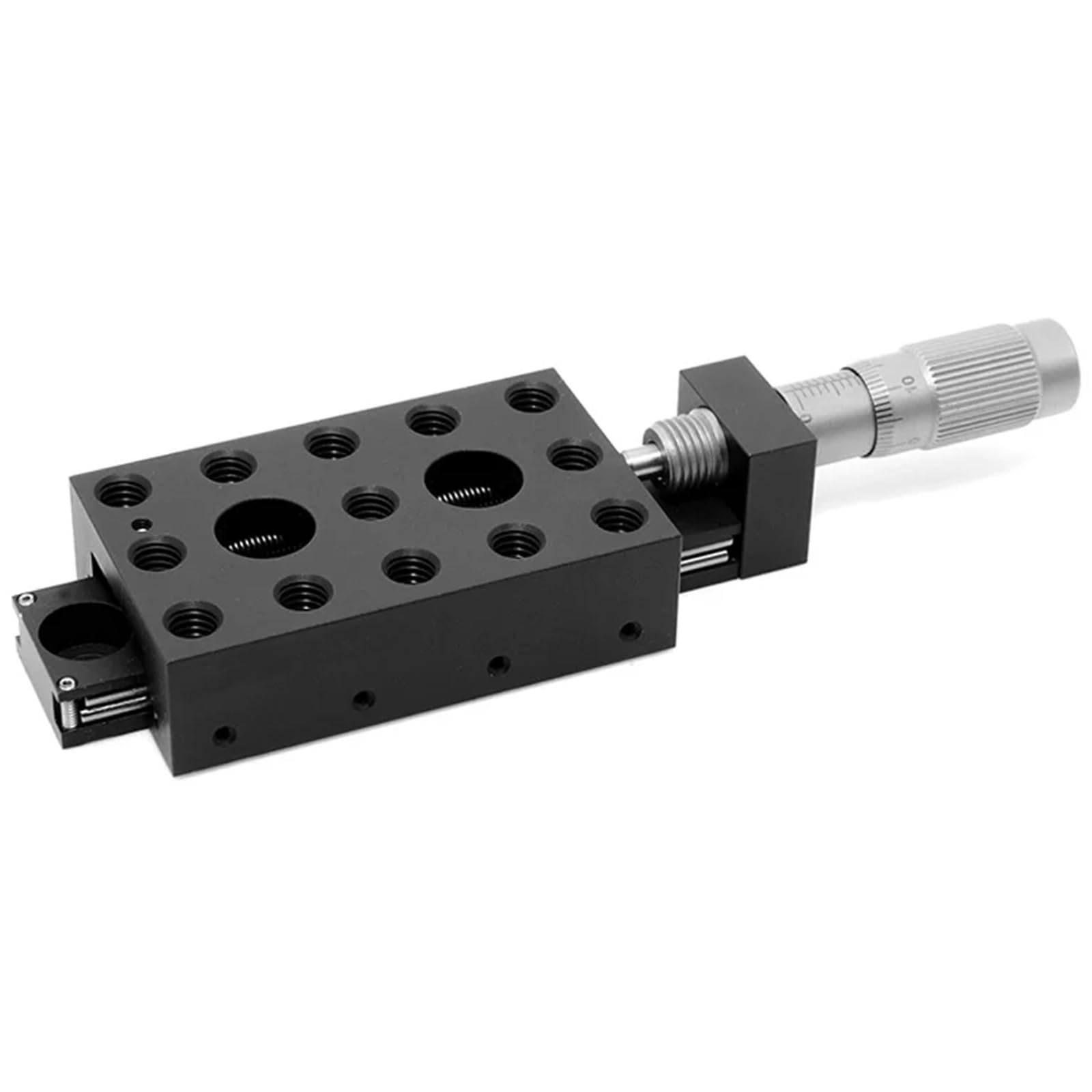 Vituord X Axis Manual Linear Stage, Precision Displacement Table Station, Micrometer Fine-tuning, Stroke 25mm, With M6 Screw Hole, For Microscopy Work Optical Experiment A