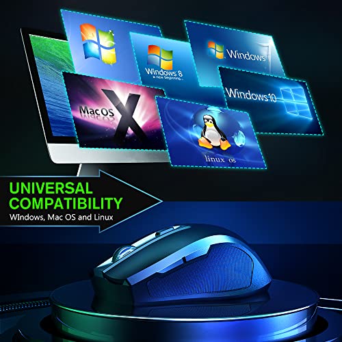 Wolflaws Km-4 Wireless Gaming Mouse, Computer Mouse Usb Cordless Mice For Pc Laptop, Ergonomic Optical Mouse With 6 Silent Buttons, 3 Adjustable Dpi, Nano Receiver, Plug & Play For Windows Mac Gamer #TOP7
