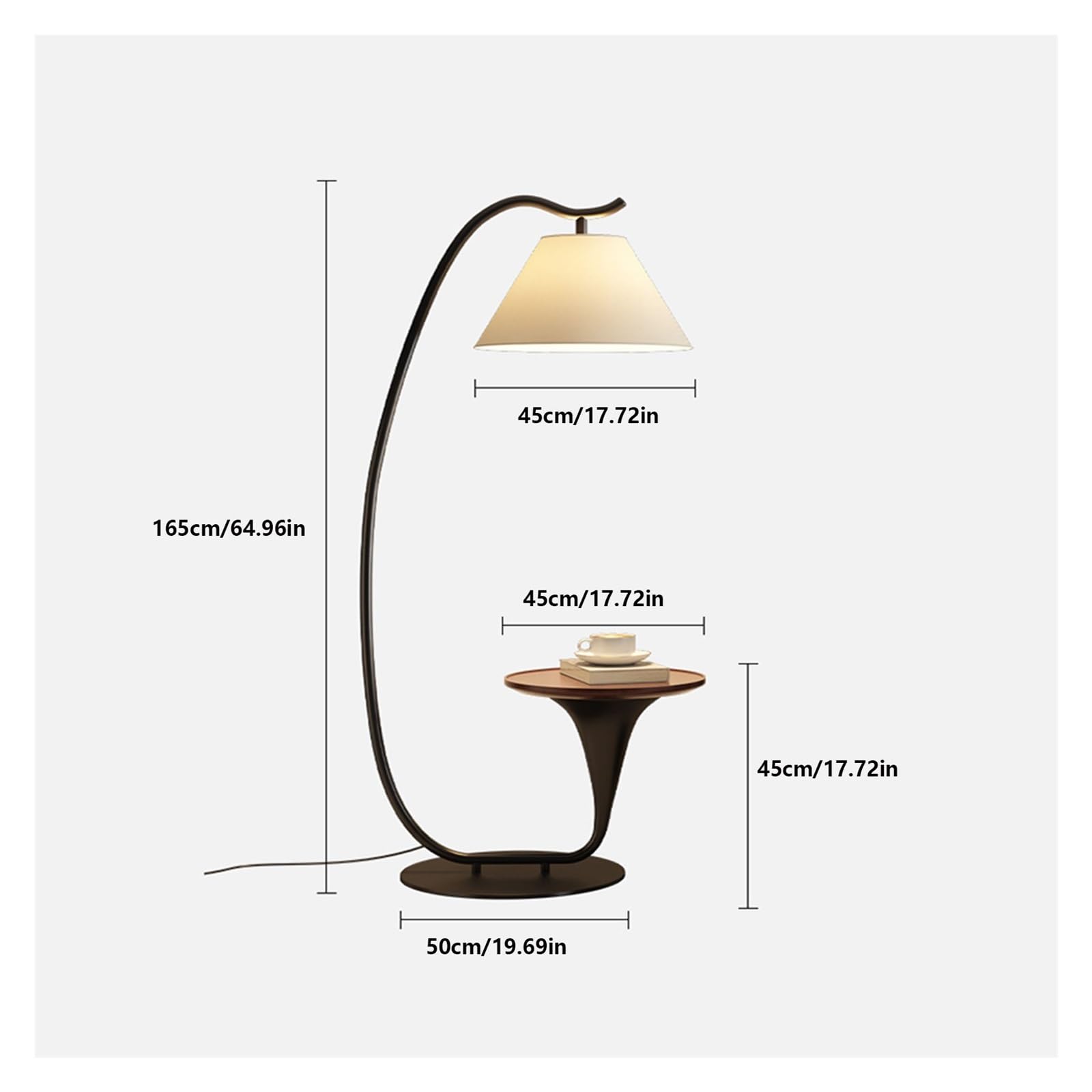 Lámparas Combinación de mesa y lámpara con bombilla LED, lectura junto a la cama(A)