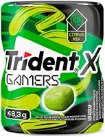Chiclete Trident X-Gamers Citrus Mix sem açúcar 48,3g
