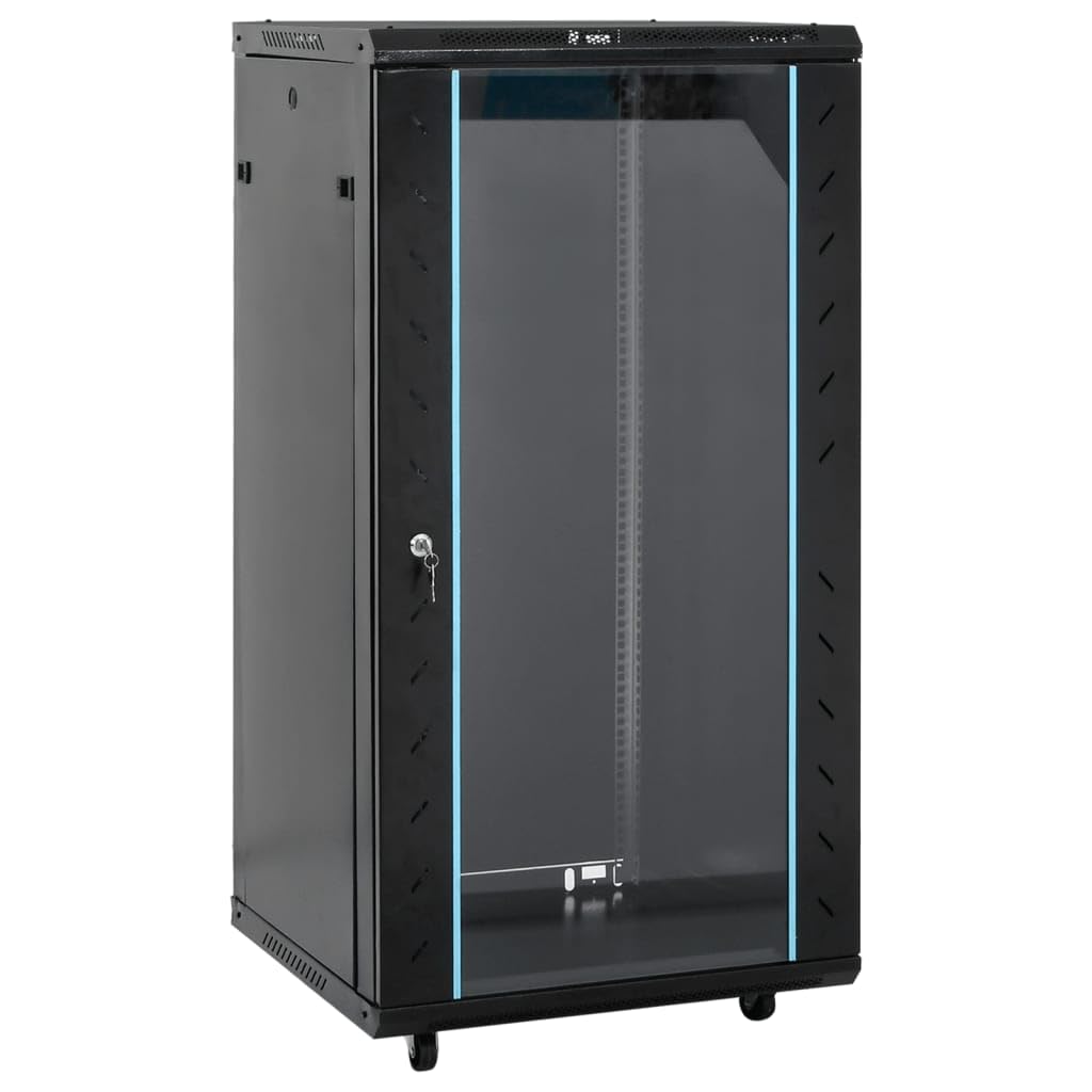 Armoire Rack Serveur, Armoire Réseau Coffret de réseau 22U 19" IP20 Noir 60x60x120 cm