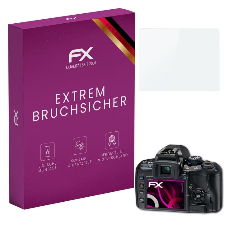 atFoliX Plastic Glass Protective Film compatible with Olympus E-420 Glass Protector, 9H Hybrid-Glass FX Screen Protector