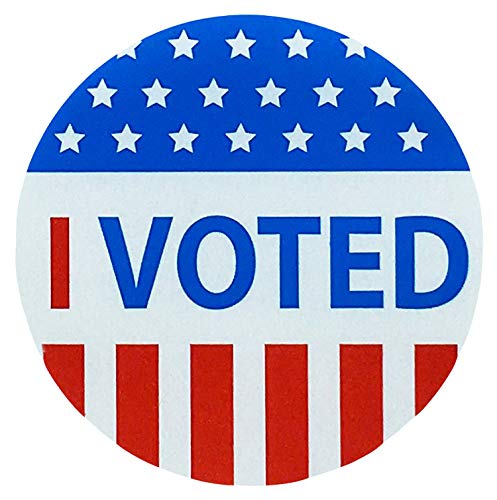 InStockLabels Red-White-and-Blue I Voted Circle Stickers, 1.5-Inch Round  Labels, Pack of 500
