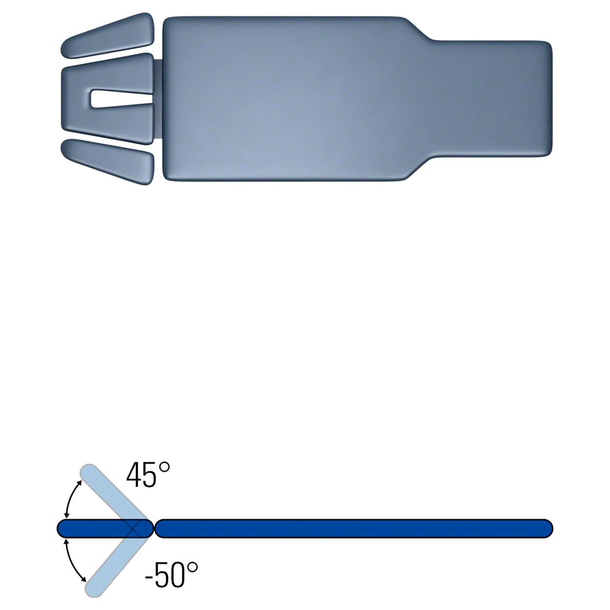 HWK Therapieliege Solid Osteo Massageliege Massagebank Akku 4-tlg, 65 cm