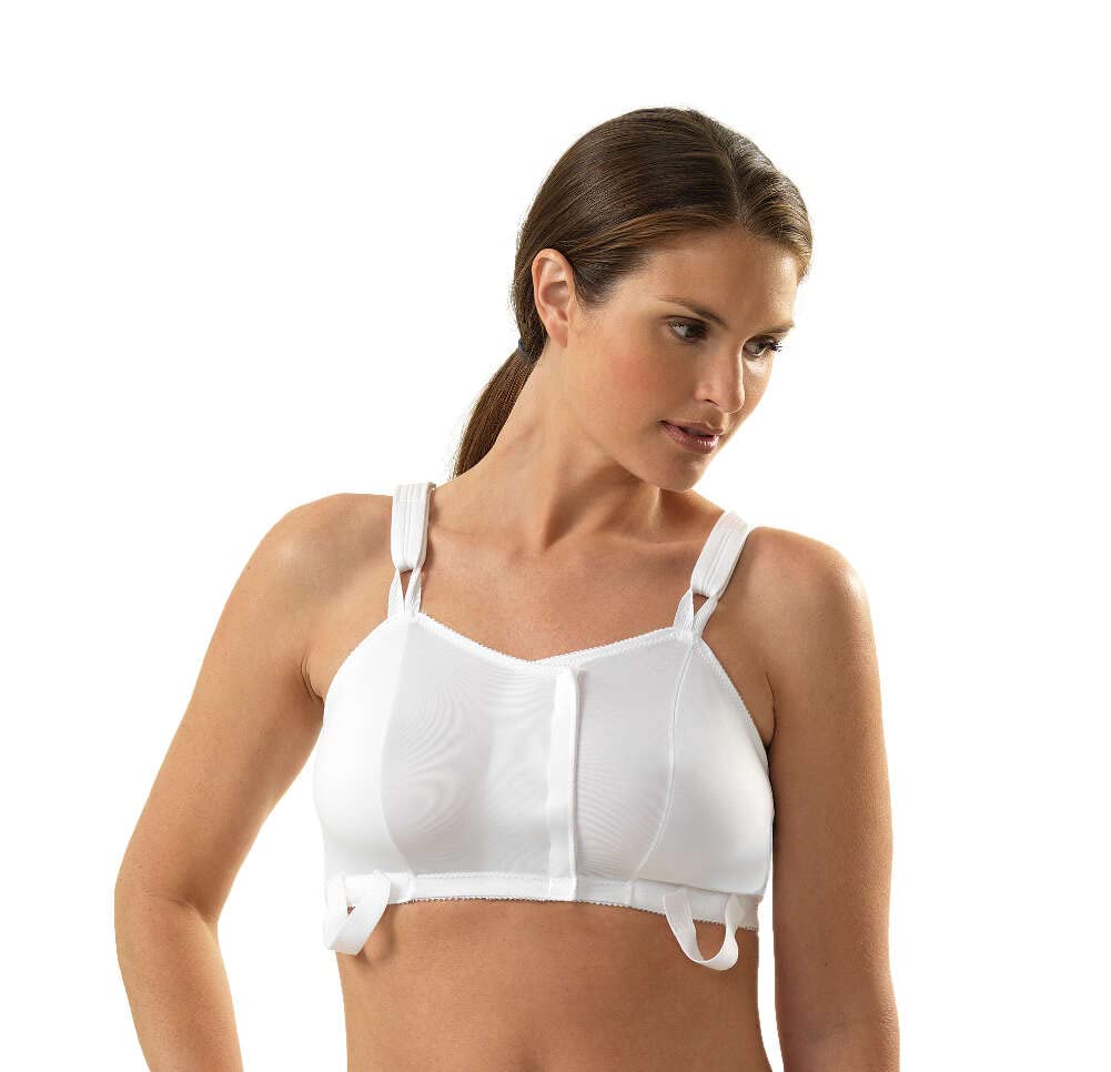 MediChoice Premium Wireless Surgical Bra, Adjustable Strap Front