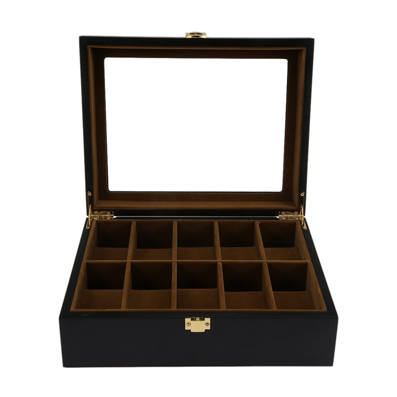 ANVLOJRIH Watch Box Jewelry Watch Tray Box 10 Compartment Display Storage Suitable for Bracelet Watches Box