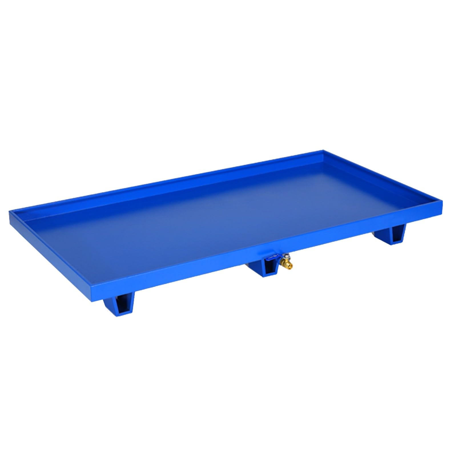 SGKOMN Oil Tank Spill Containment Tray with Drain Outlet, Leakproof Platform for Warehouses, Garages, and Outdoor Storage