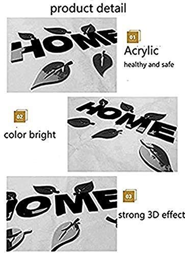 Unitendo 3D Acrylic Wall Stickers Photo Frames Familytree Wall Decal Easy To Install &Apply Diy Decor Sticker Home Art Decor, Black Leaves-Left, Xl. #TOP3