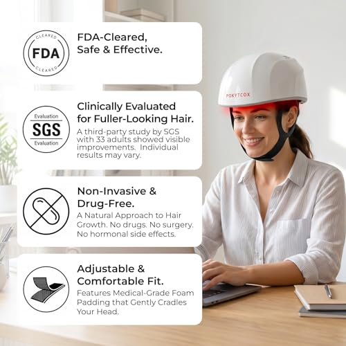 Image of Laser Red Light Therapy for Hair Growth,FDA Cleared Hair Growth Device for Men & Women,650nm Low Level Laser Therapy for Thinning Hair & Alopecia, 200 Lasers Full Scalp Coverage Home Use(KCA451-200S)