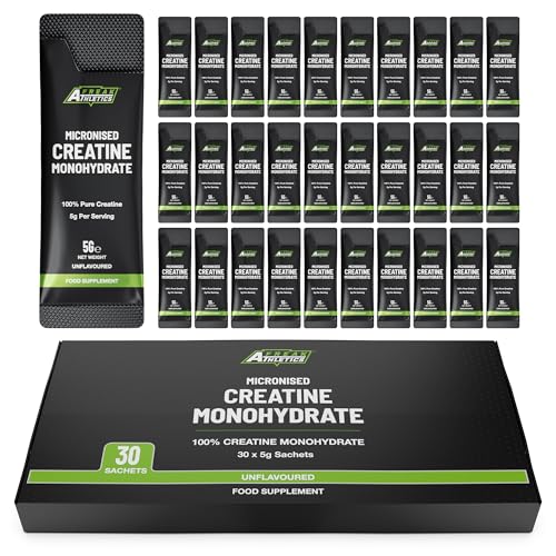 Freak Athletics Creatine Monohydrate Powder - (30 Sachets) 5g Unflavoured Creatine Powder 100% Pure Micronised Creatine for Strength Power & Muscle Performance Easy to Mix Lab Tested
