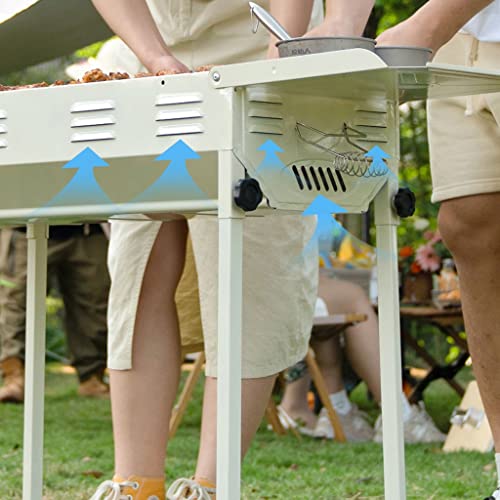 Barbecue au charbon de bois pliant compact pour éviter l'encombrement