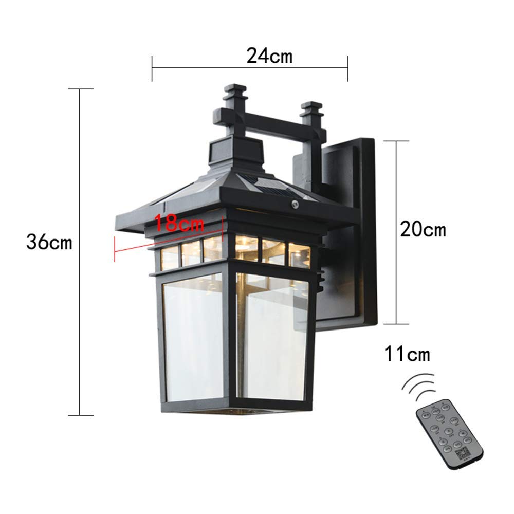 Zewnętrzna lampa ścienna solarna LED wspornik światła wodoodporna IP65 na dziedziniec, balkon, przejście, ogród, krajobraz, oświetlenie dekoracyjne