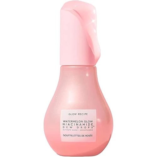 Glow Recipe Watermelon Niacinamide Dew Drops - Brightening, Plumping Hydrating Face Serum, Makeup Primer + Liquid Highlighter with Hyaluronic Acid - Dewy & Glowing Korean Skin Care (40ml)