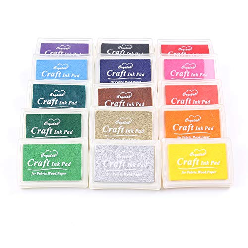 Zwbfu Almofada de tinta artesanal DIY Stamp Inkpad para crianças adultas para carimbos de borracha d