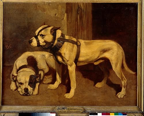Peinture sur toile art mural affiche d'art moderne chien Gabriel Decamps 60x90