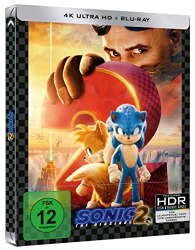 Sonic the Hedgehog 2 – 4K Steelbook (UHD + Blu-ray Disc)