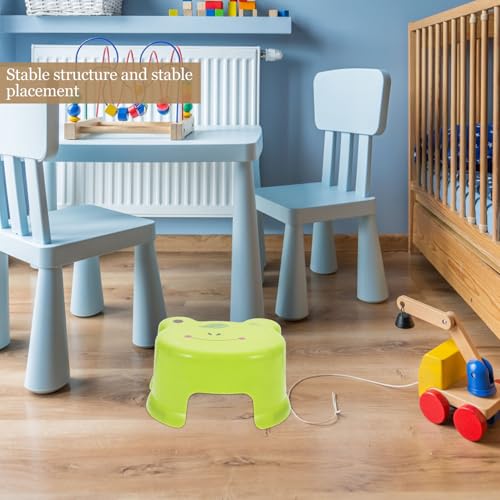 Lurrose 加厚プラスチック製 用防滑踏み台 カートゥーンデザイン 小型軽量で持ち運び便利 リビングや浴室に 収納スタッキング可能