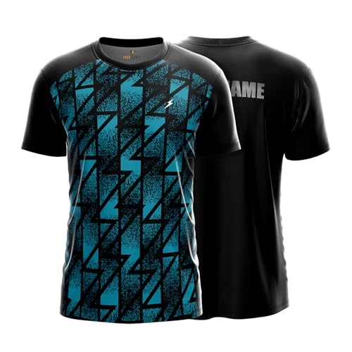 Image of YOURJERSEY Custom Sports Jersey for Men & Kids | Add Player Name | Personalised Cricket /Football /Badminton T-Shirt | Custom Team Jersey