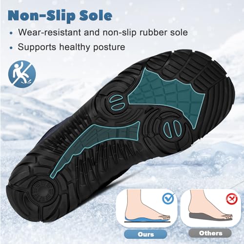 Image of Winter Hike Barefoot Boots Women, Snow Boots for Women | Winter Hike Barefoot Boots Women, Wide Toe Waterproof Hiking Non-Slip Ankle Shoes