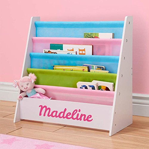 Dibsies Personalized Kids Bookshelf (White With Pastel Fabric) #TOP5