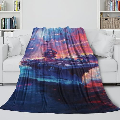 Couverture de voyage en microfibre douce et chaude, isolation thermique lit et canapé - 5