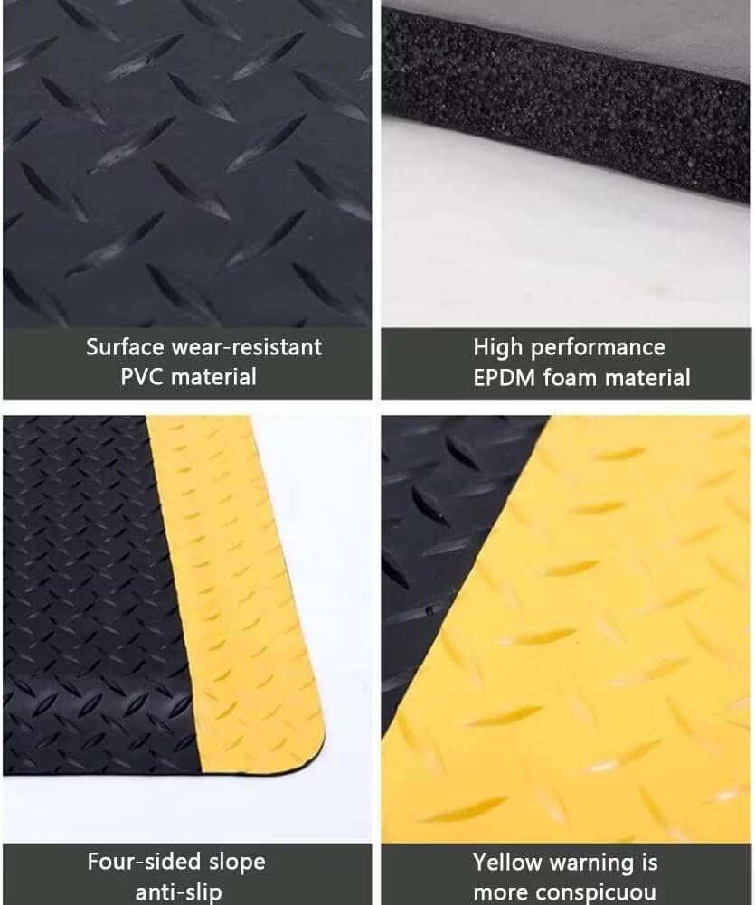 Esterilla antifatiga, Alfombrilla de Trabajo ergonómica, Alfombrilla de Goma granulada, Antideslizante