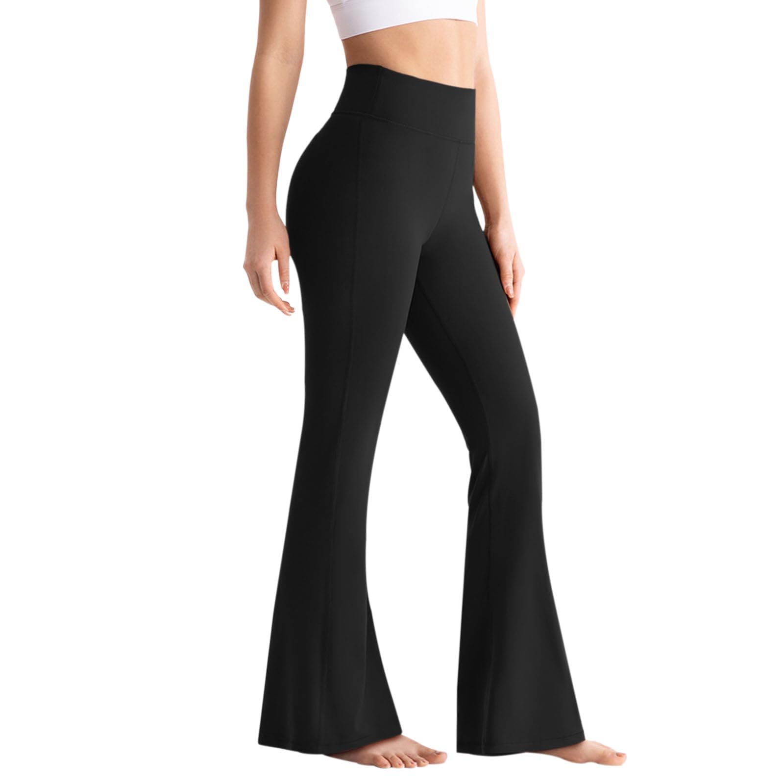 Pantalones de Yoga para Mujer Cintura Alta Pantalones Acampanados Bootcut Yoga Pants Casual Flared Leggings Deportivos Push Up Pantalones de Jazz Trabajo Fitness Entrenamient