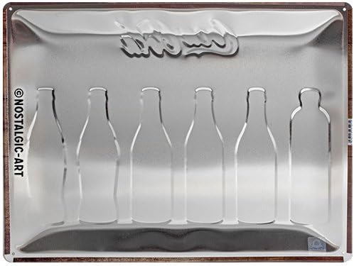 Nostalgic-Art Retro Tin Sign, Coca-Cola, Bottle Timeline, Gift idea for Coke fans Metal Plaque - Image 3