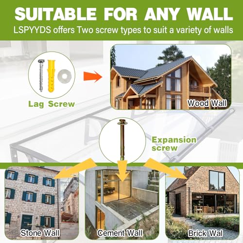 Auvent de porte anti-UV imperméable protégeant votre terrasse